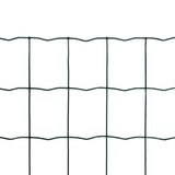 Vidaxl euro hek 25x1,2 m staal groen