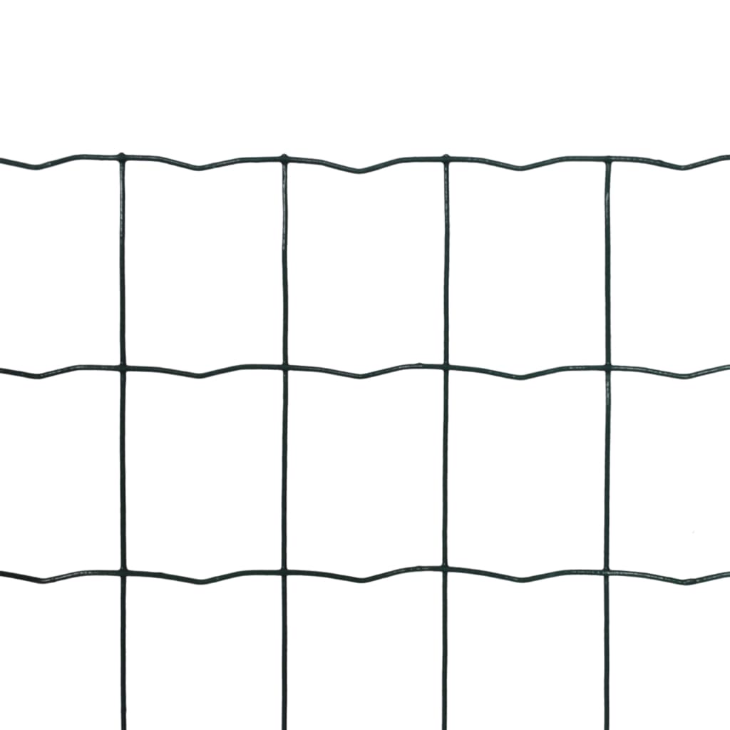 Vidaxl Hek 10x1,5 m stålgrøn