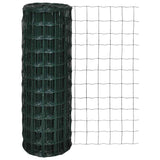 Vidaxl euro hek 25x0,8 m staal groen