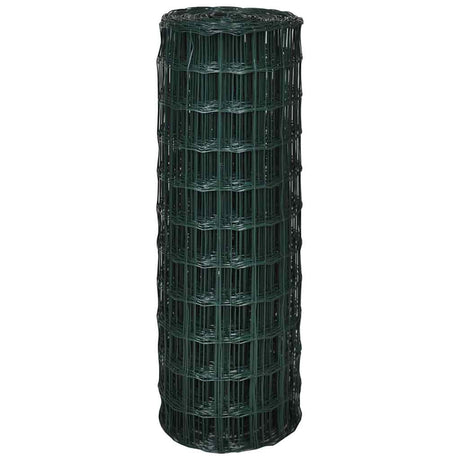Vidaxl euro hek 25x0,8 m staal groen
