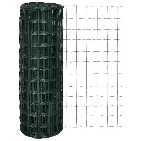Vidaxl euro hek 25x1,0 m staal groen