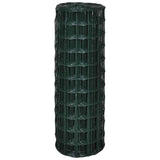 Vidaxl euro hek 25x1,0 m staal groen