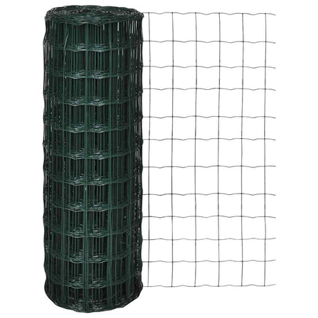 Vidaxl euro hek 25x1,2 m staal groen
