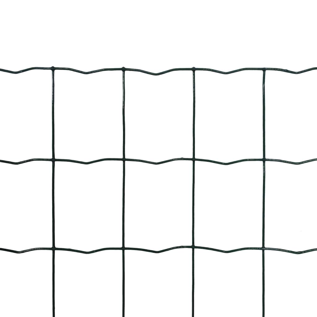 Vidaxl euro hek 25x1,2 m staal groen