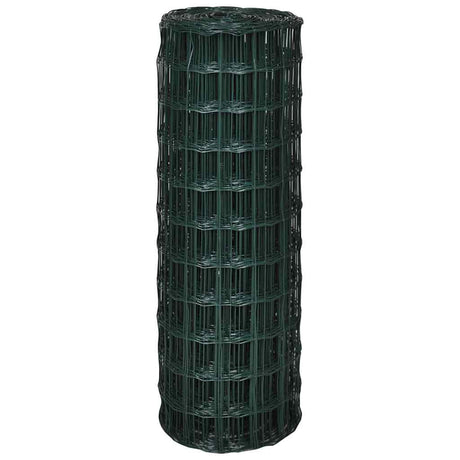 Vidaxl euro hek 25x1,2 m staal groen