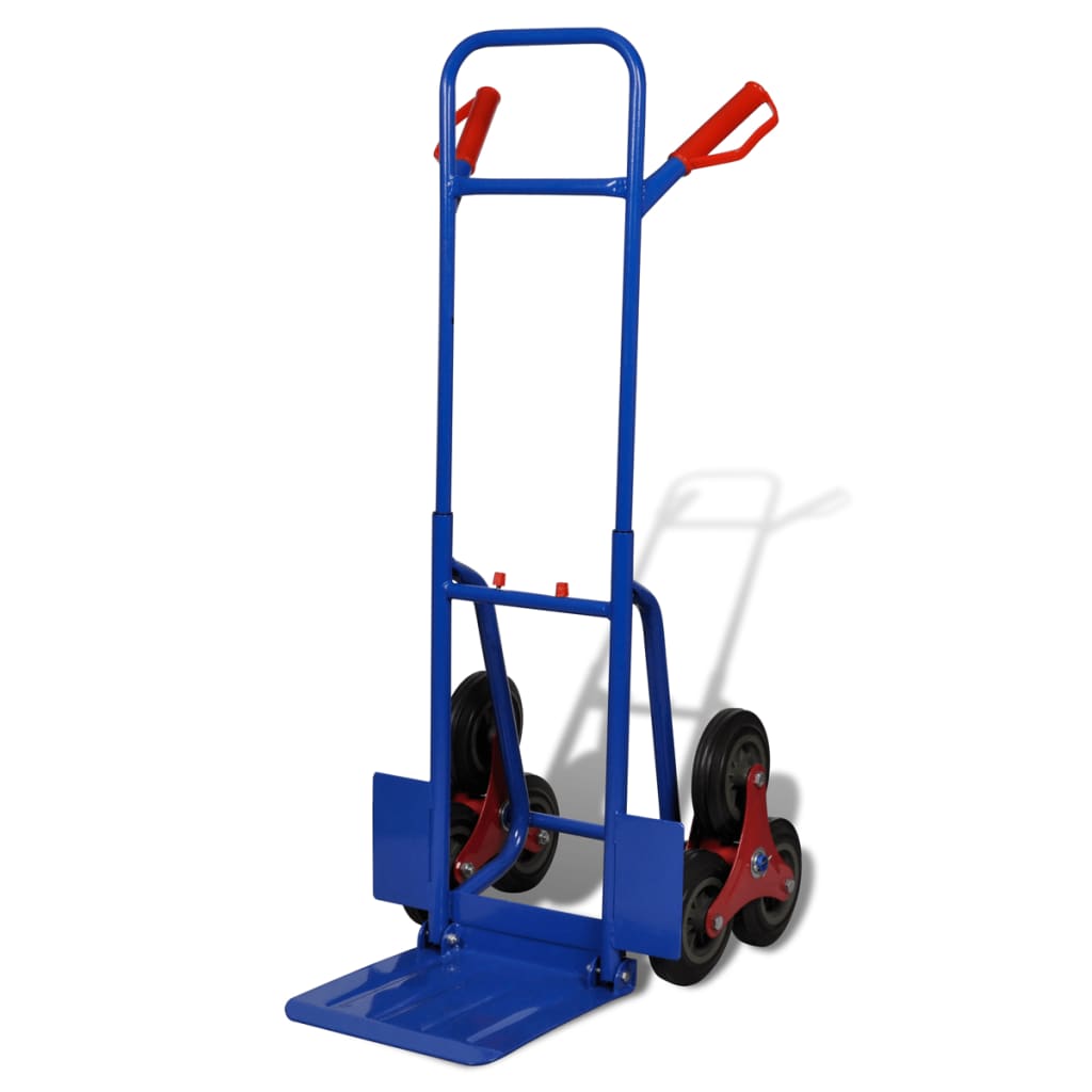 Vidaxl Hand Truck Składana z 6 kół niebiesko