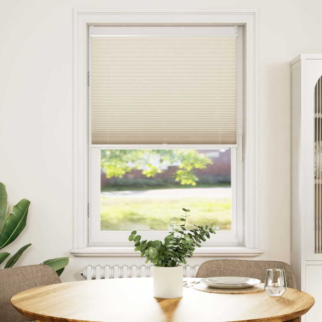 Vidaxl plisséjaloezie 70x125 cm crème