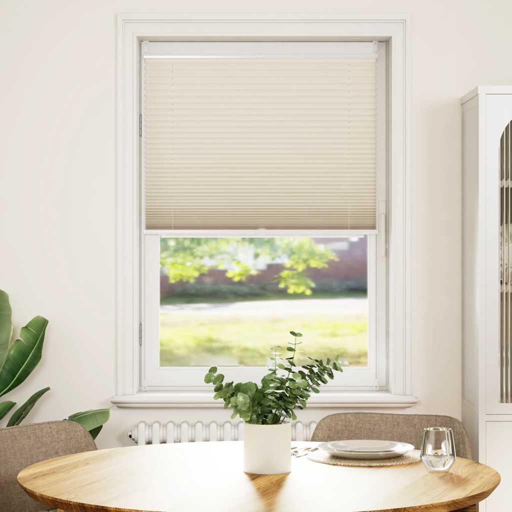 Vidaxl plissé rolgordijn 90x125cm creme