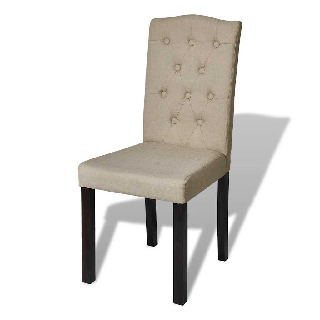 Vidaxl eetkamerstoelen 2 st stof camel