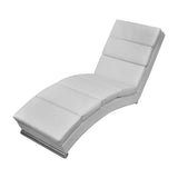 Vidaxl chaise longue kunstleer wit