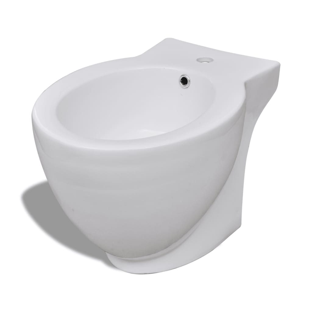 Vidaxl stojący bidet wokół ceramicznej bieli