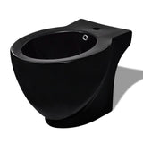 Vidaxl okrągły ceramiczny bidet (czarny)