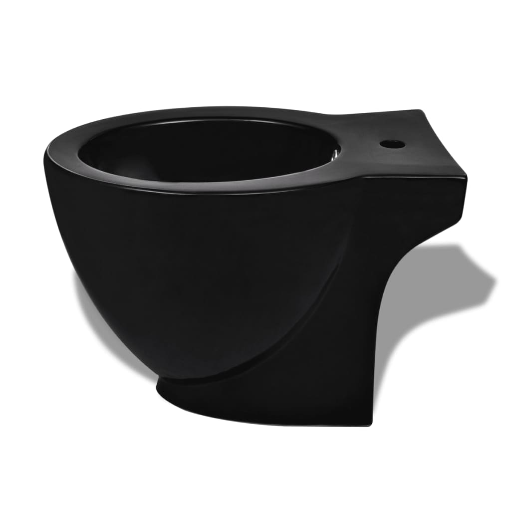 Vidaxl okrągły ceramiczny bidet (czarny)