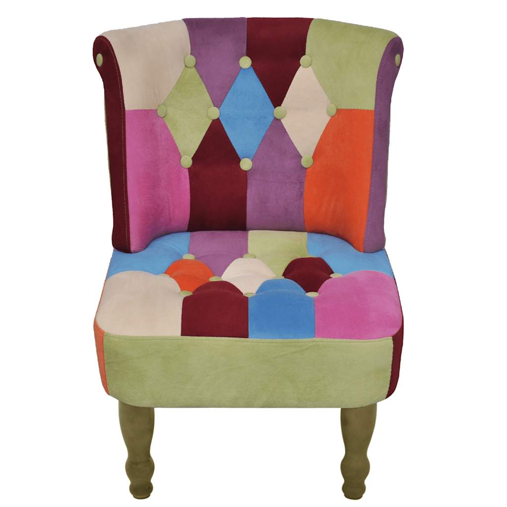Vidaxl franse stoelen 2 st met patchwork ontwerp stof