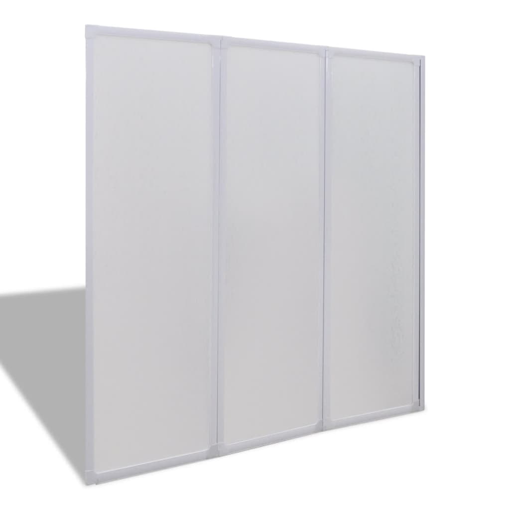 Vidaxl bath screen 3 panels foldable 117 x 120 cm