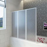 Vidaxl bath screen 3 panels foldable 117 x 120 cm