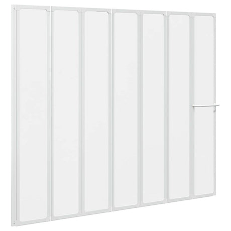 Vidaxl douche en badscherm 140 x 168 cm 7 panelen met handdoekrek