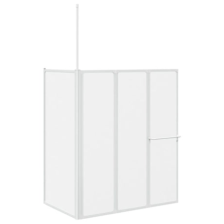 Vidaxl badwand l-vormig 4 panelen inklapbaar 70x120x137 cm