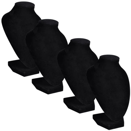 Vidaxl sieradenhouder voor ketting 9x8,5x15 cm zwart 4 st