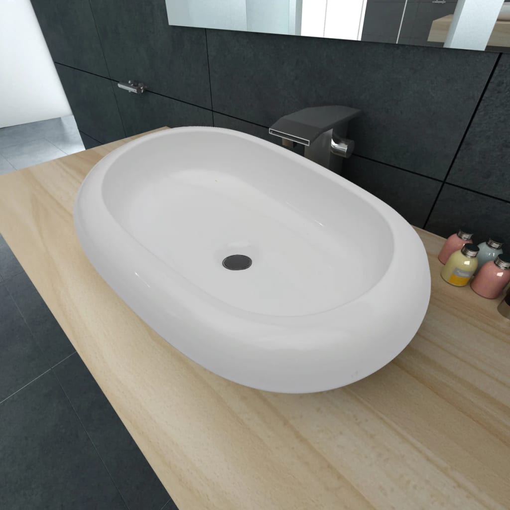 Vidaxl Luxury keramic Sink Oval 63 x 42 cm (bílá)