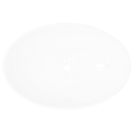 Vidaxl wastafel ovaal 40x33 cm keramiek wit