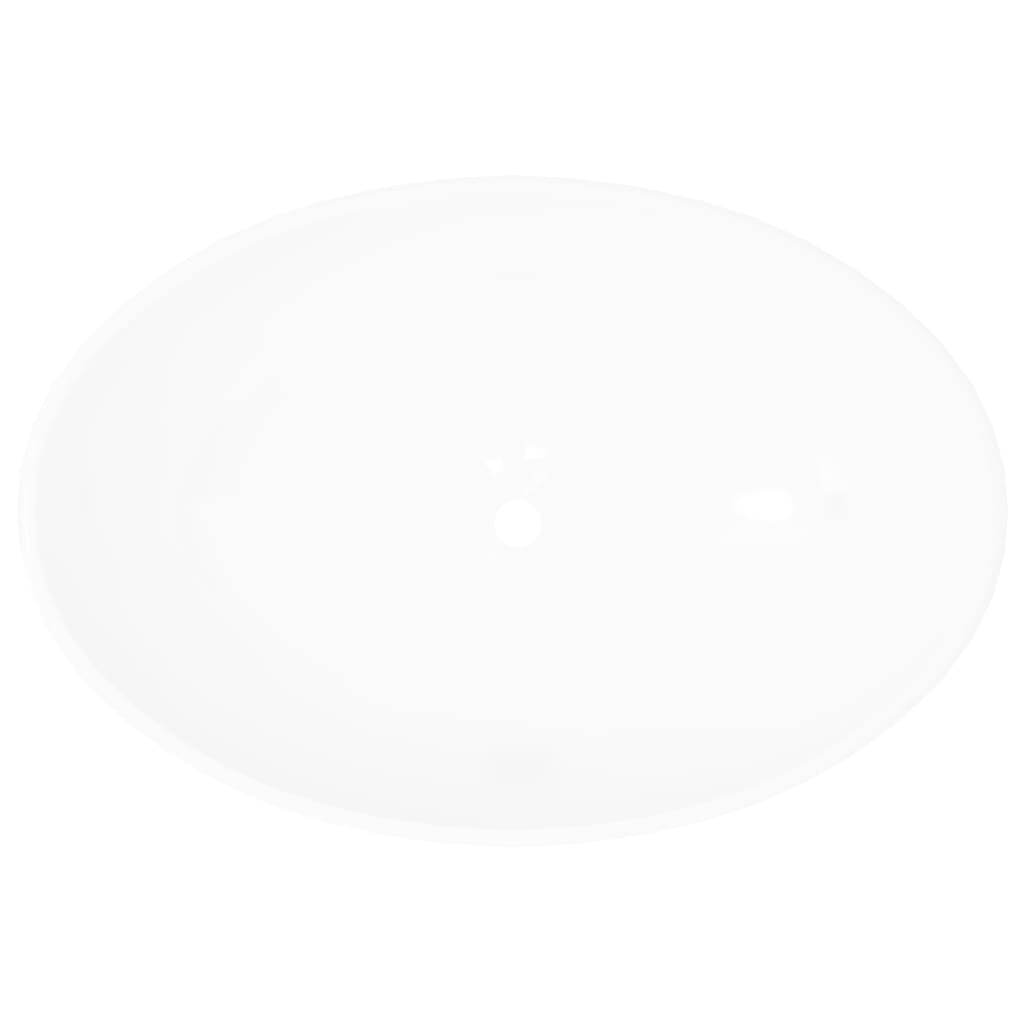 VidaXL Washbasin Oval 40x33 cm Ceramic White