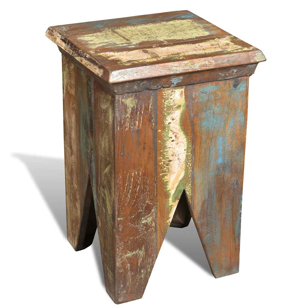 Vidaxl kruk massief gerecycled hout