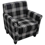 Vidaxl fauteuil met kussen stof zwart