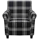Vidaxl fauteuil met kussen stof zwart