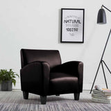 Vidaxl fauteuil kunstleer donkerbruin