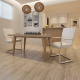 Vidaxl eetkamerstoelen 2 st kunstleer wit