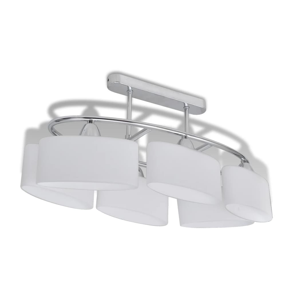 Vidaxl ceiling lamp with ellipse glass hoods 6xe14