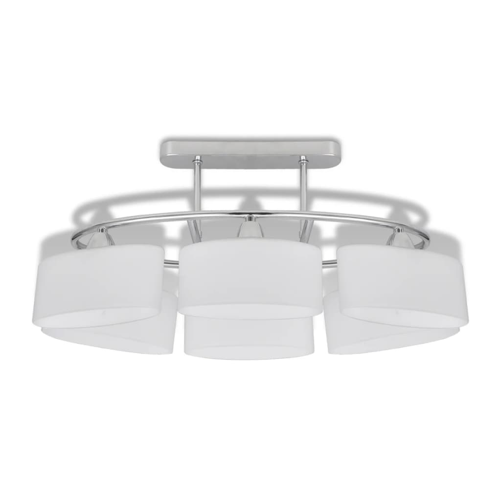 Vidaxl ceiling lamp with ellipse glass hoods 6xe14