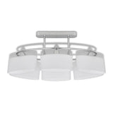 Vidaxl plafondlamp met ellipsvormige glazen kappen 6xe14