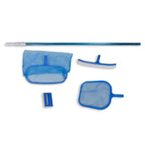 Vidaxl piscina set 2 reti, 1 scrubber, 1 pennello + palo telescopico