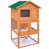 Vidaxl rabbit loft for outside with 3 floors of wood