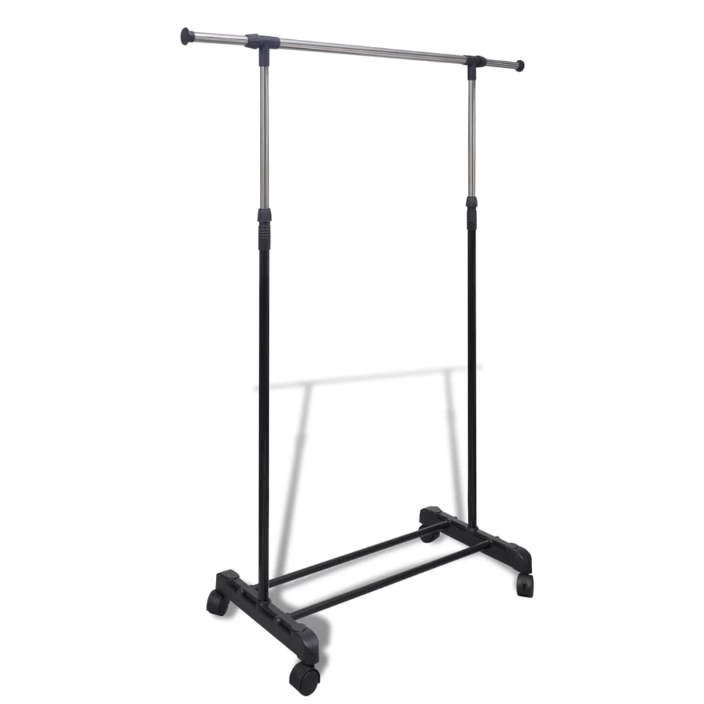 Vidaxl Clothing rack adjustable with 4 wheels and 1 hanging rail