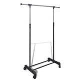 Rack de vêtements Vidaxl réglable avec 4 roues et 1 rail suspendu