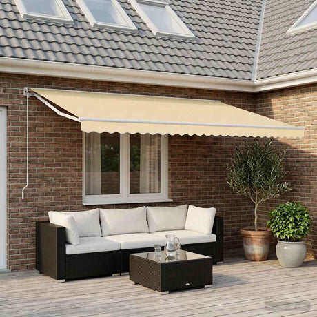 Vidaxl vervangingsdoek voor luifel 600x300 cm polyester crèmekleurig