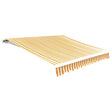 Vidaxl luifeldoek 4x3 m canvas zonnebloemgeel en wit