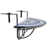 Vidaxl balkontafel hangend mozaïek blauw en wit