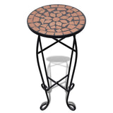 Vidaxl bijzeltafel mozaïek terracottakleurig