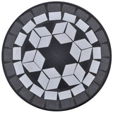 Vidaxl Bee table mosaic black and white