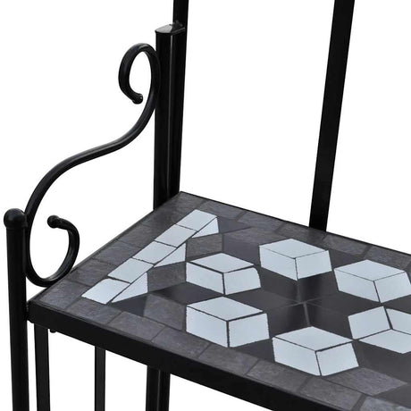 Vidaxl plantenstandaard mozaïek blauw en wit