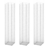 Vidaxl 3-delige schanskorfset 25x25x150 cm gegalvaniseerd draad