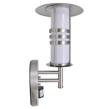 Vidaxl pagode vormige rvs wandlamp met bewegingssensor