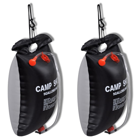 Vidaxl campingdouches 2 st solar 20 l