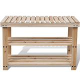 Vidaxl shoe rack with bench 2-in-1 solid pinewood