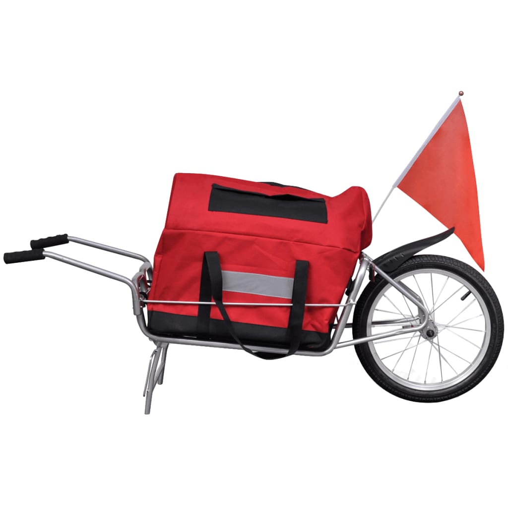 VidaXL bicycle transport trailer with 1 wheel and storage bag