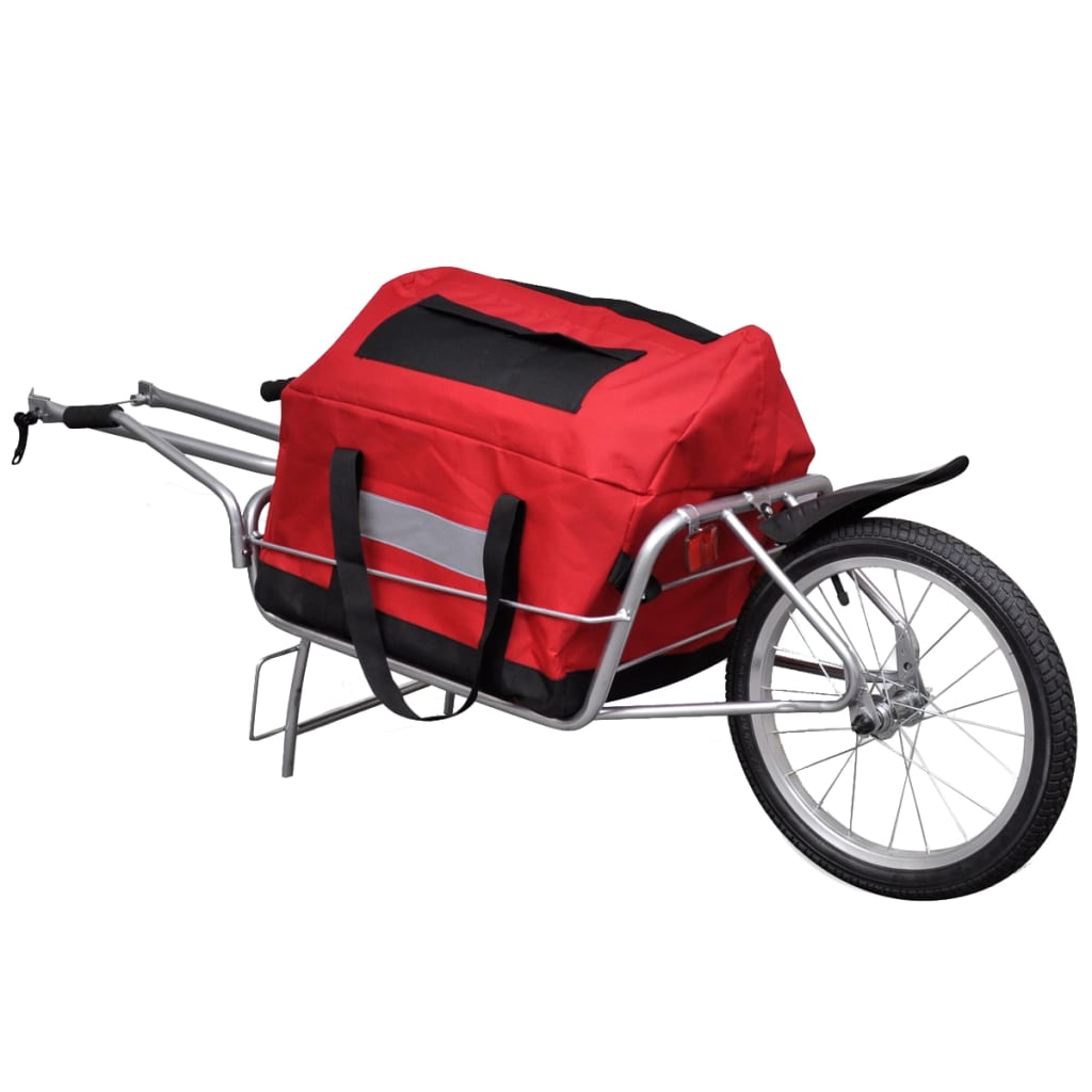 VidaXL bicycle transport trailer with 1 wheel and storage bag